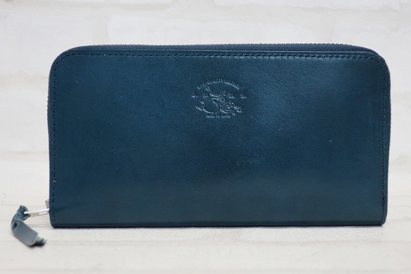 z0694【1円スタート】新品 革蛸 栃木ワイルドサドル TYPE-U ラウンドジップウォレット ブルー 財布 メンズ