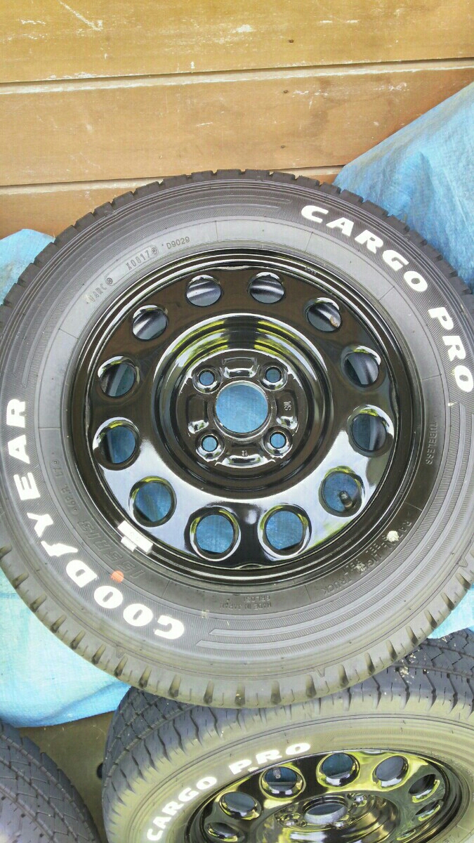13インチ 4.5j +50 鉄チンホイール カーゴプロ 155 13R 6PR 4本セット