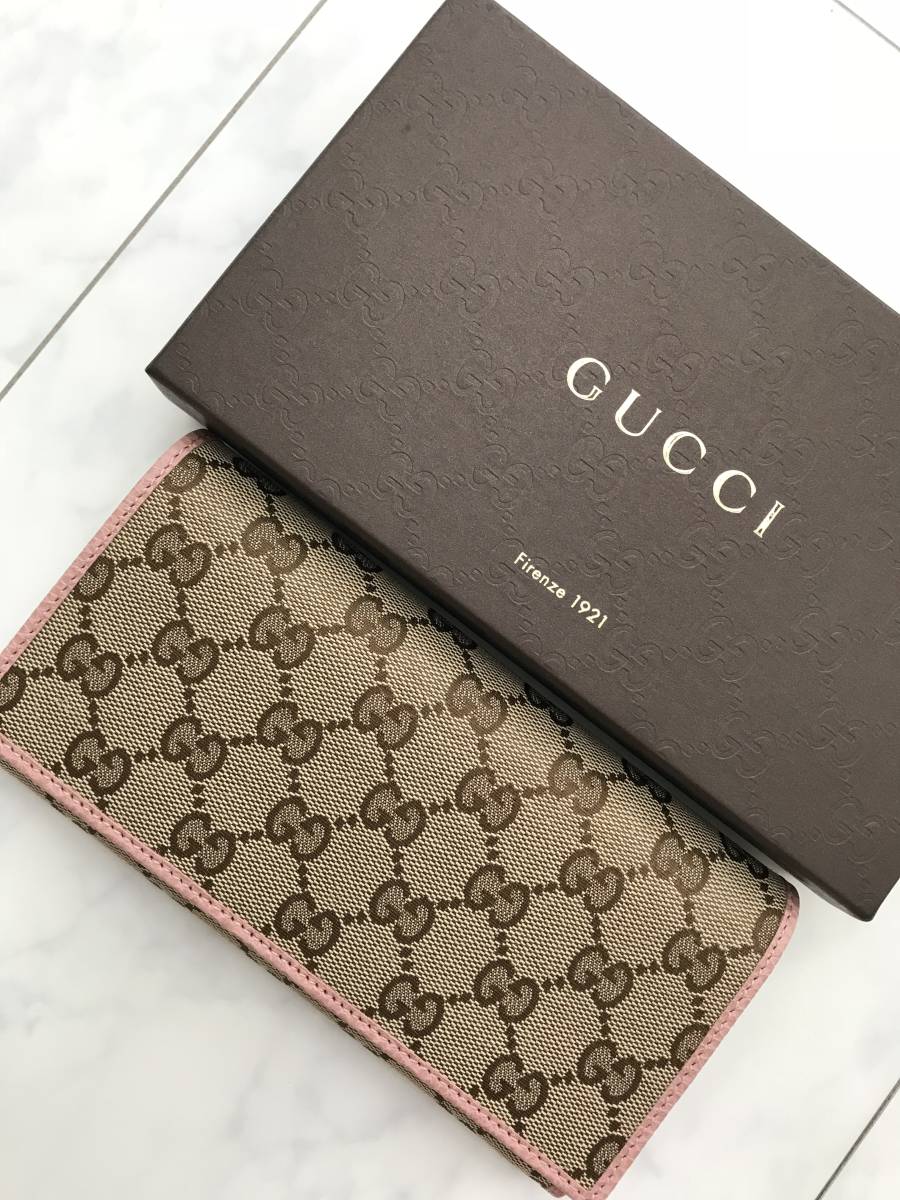 GUCCI ピンク 長財布新品未使用正規店購入 - 三つ折り財布 