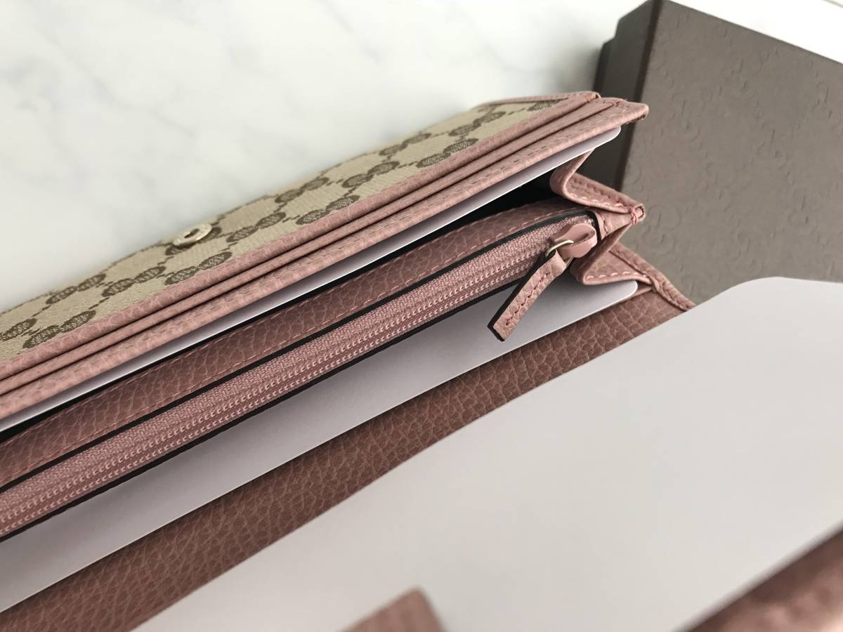 GUCCI ピンク 長財布新品未使用正規店購入 - 三つ折り財布 