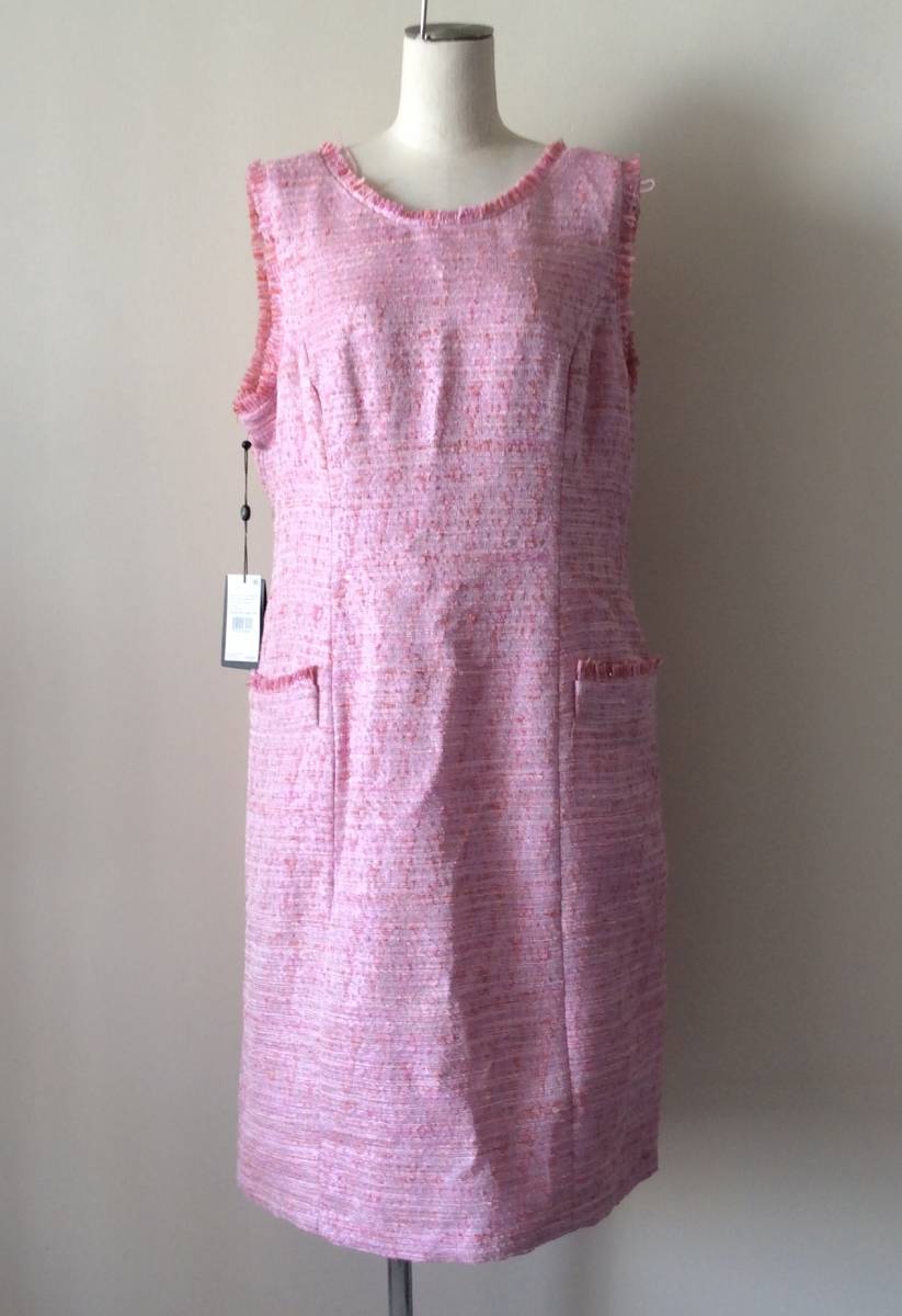 格安，SALE 独立記念日セール Adrianna Papell 16 Onassis two trimmd shift dressピンク夏ツイードのタンクワンピース(XLサイズ以上)｜売買されたオークション情報、yahooの商品情報をアーカイブ公開 - オークファン XLサイズ以上