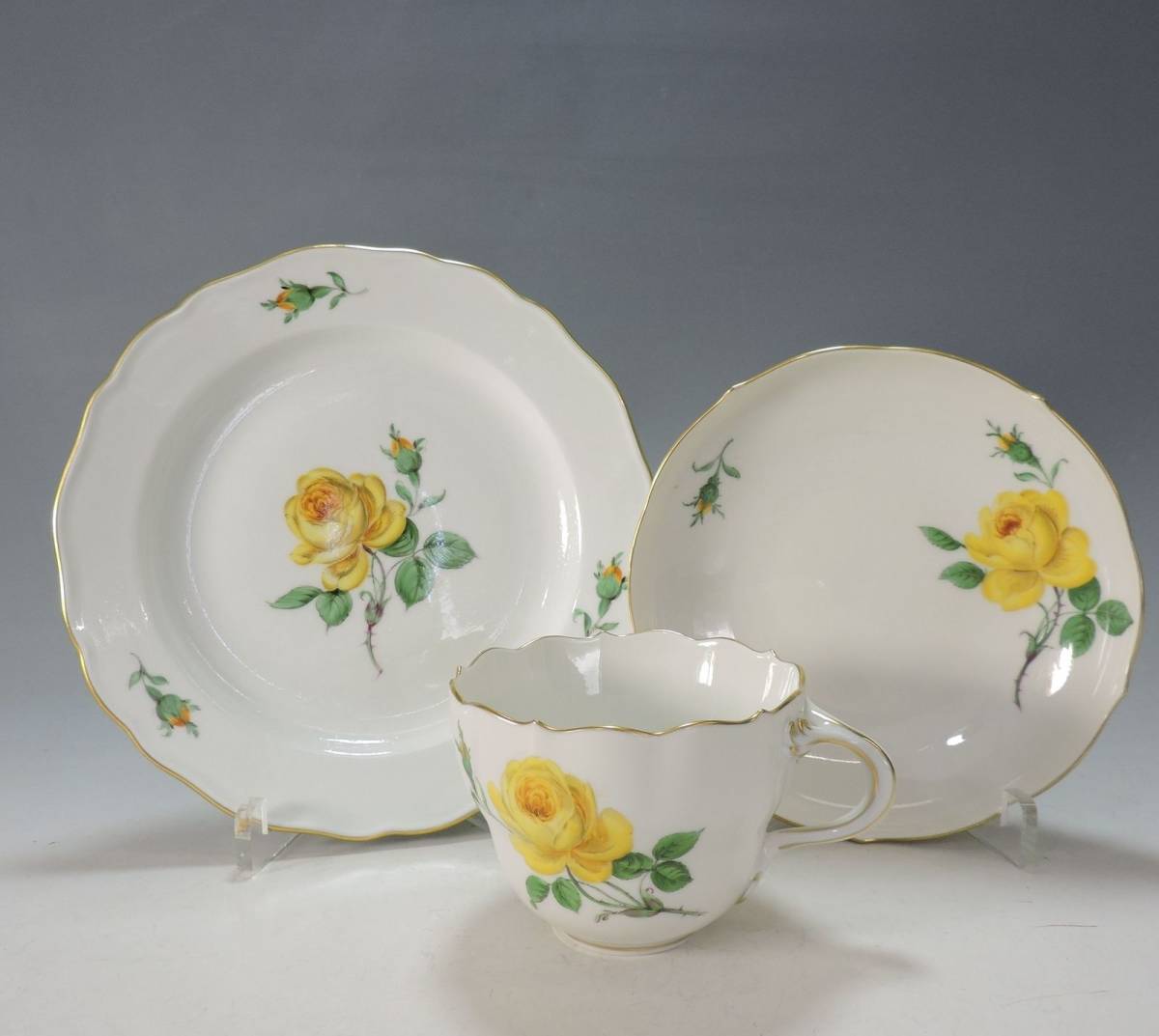 黄色のバラ マイセン（Meissen） マイセン カップ&ソーサー 