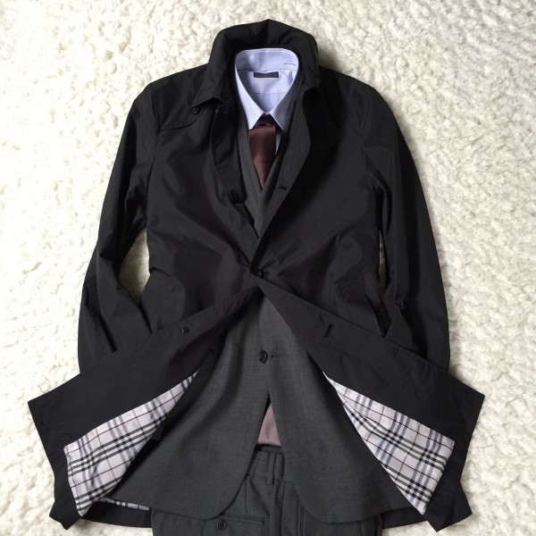 265#【バーバリーブラックレーベル BURBERRY BLACK LABEL ステンカラー