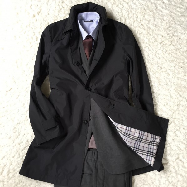 265#【バーバリーブラックレーベル BURBERRY BLACK LABEL ステンカラー