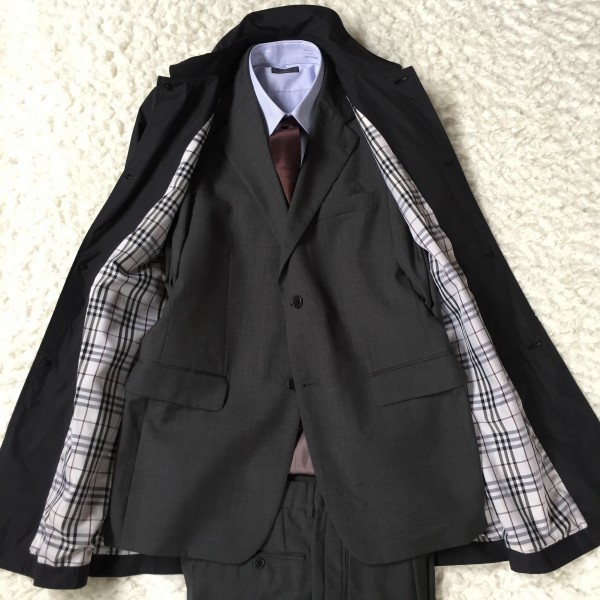 265#【バーバリーブラックレーベル BURBERRY BLACK LABEL ステンカラー
