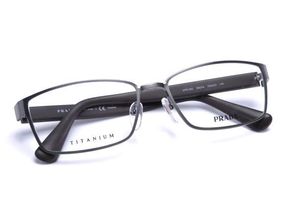 A5153*未使用*PRADA/プラダ*スクエア*チタンフレーム*眼鏡/メガネ 