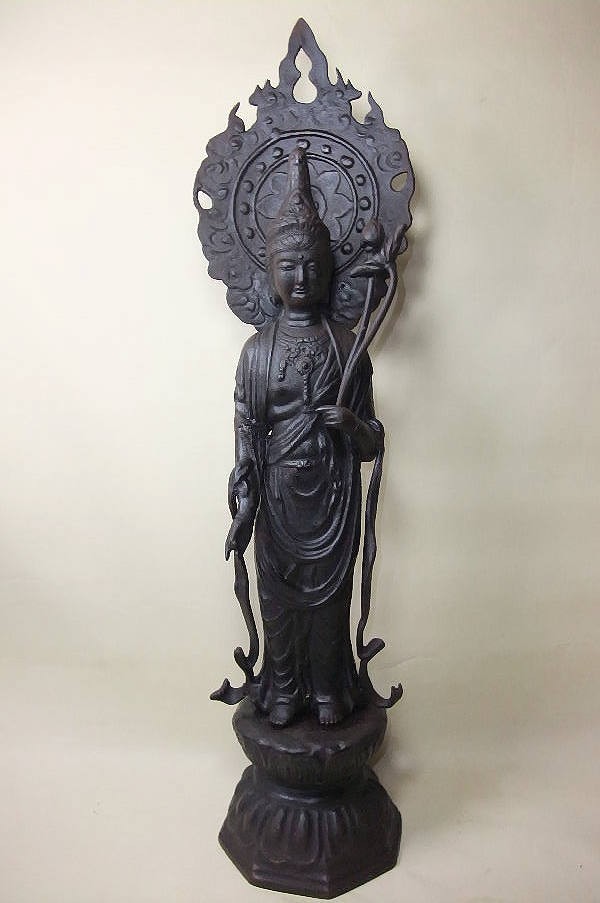 仏像 - 木彫 観音菩薩像 骨董 Yahoo!オークション 時代 | 美術 