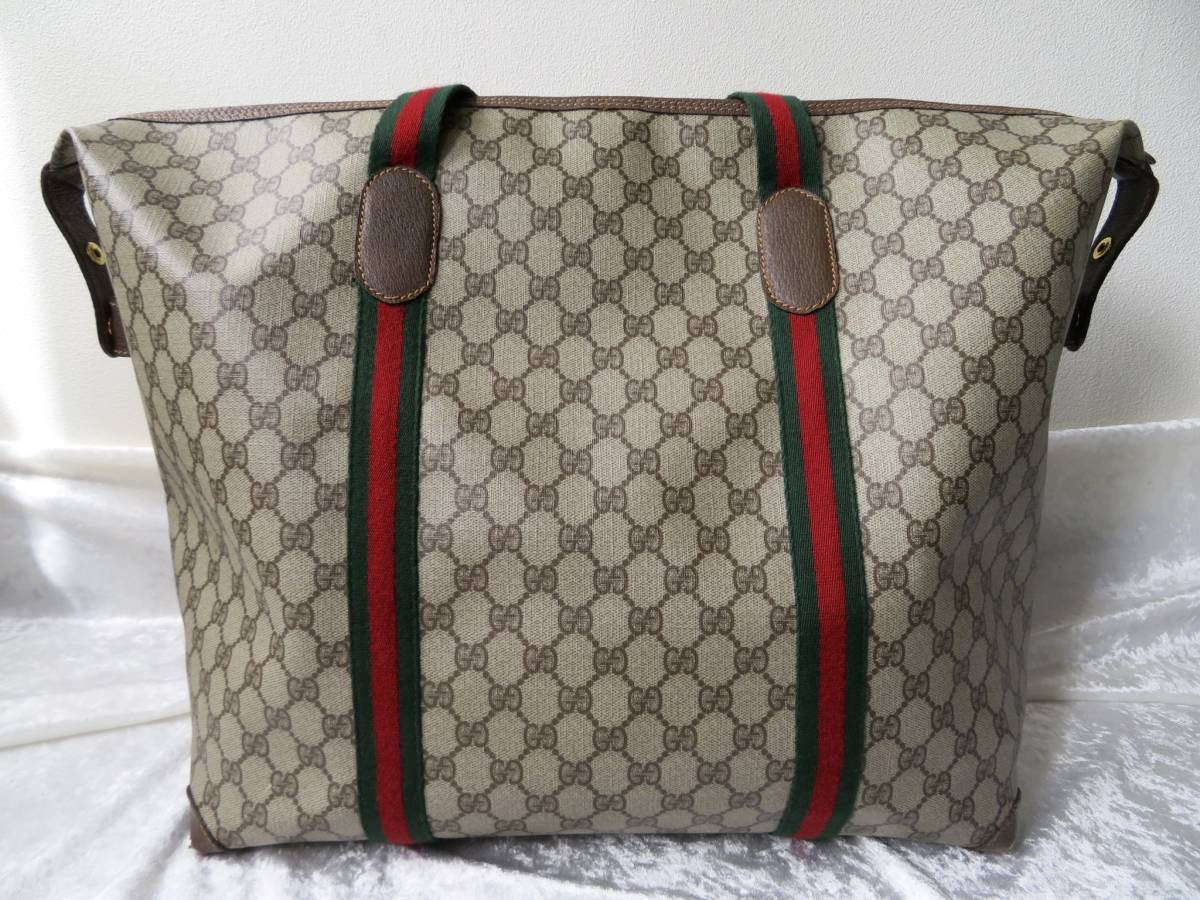 オールドグッチ・1円～】GUCCI グッチ/シェリーライン/GG柄/PVC×レザー