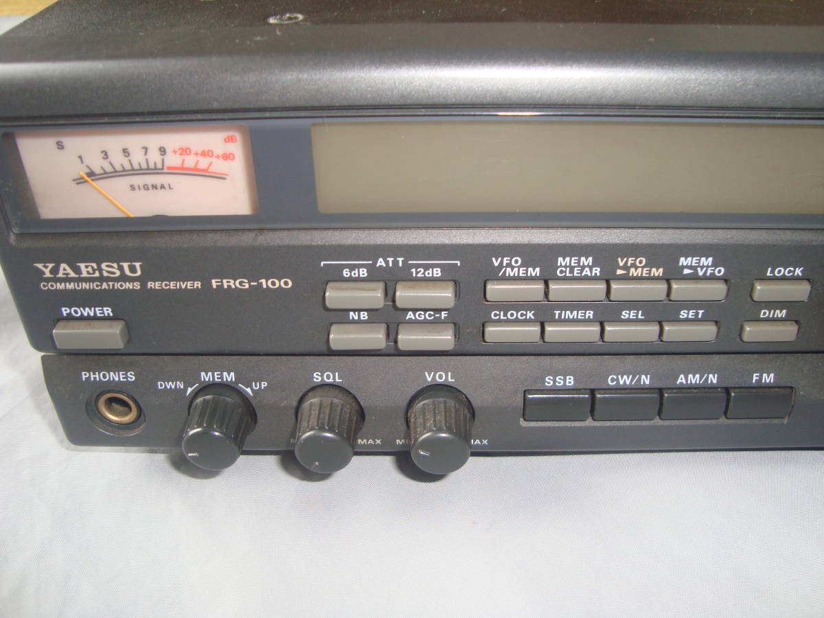ジャンク★Yaesu FRG-100　通信型受信機★ 取説　ＡＣアダプター