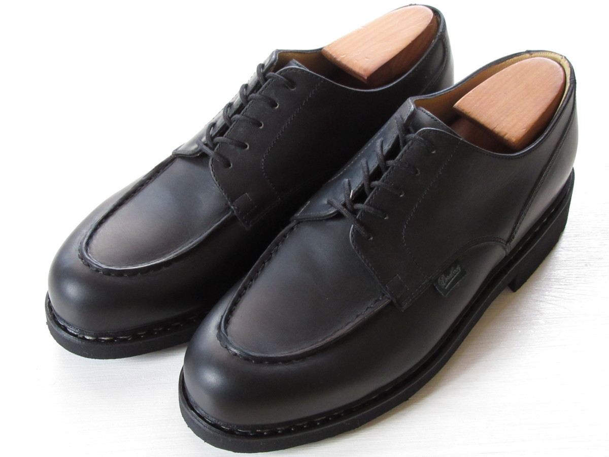 ★★●●●1円!仏製 70200 新品 極上 革靴 paraboot パラブーツ CHAMBORD シャンボード 710709 8 NOIR 黒●●●