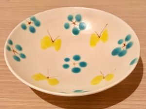 石木文 黄色いちょうちょ まる皿 てふてふ 【公式通販】