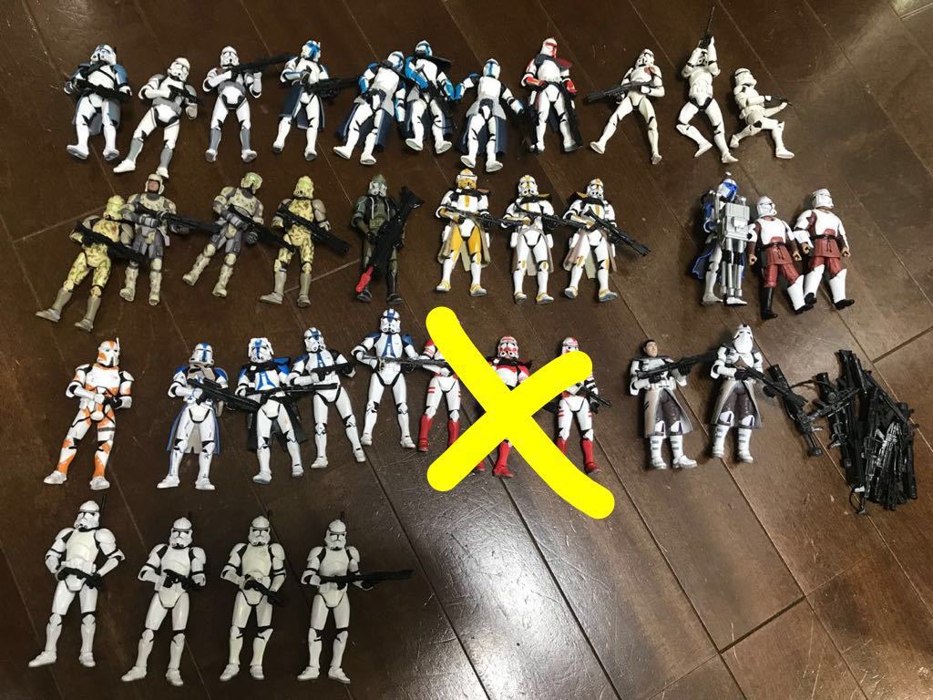 【大量激レア品】スターウォーズ クローントルーパー 33体セット おまけ武器多数 ベーシック フィギュア ホットトイズ クローンウォーズ