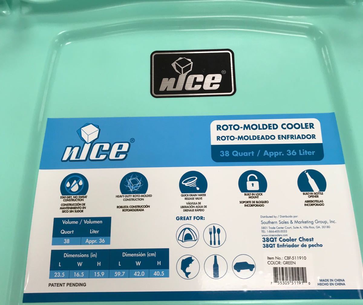【新品未使用】　nICE 　プレミアムクーラーボックス From USA_2