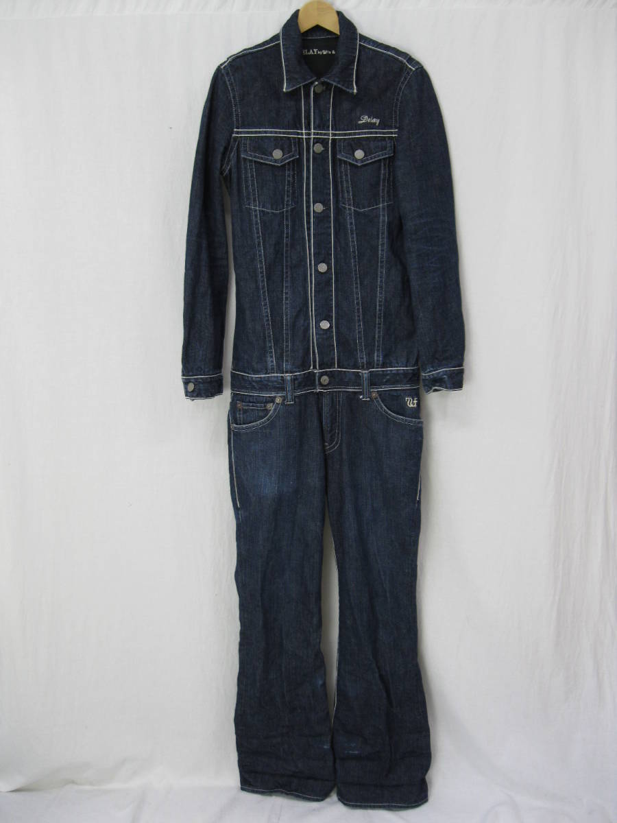 DELAY by win ＆ Sons デニム つなぎ オールインワン　サイズ3 Y0803-111R/ DELAY by win&sons つなぎ オールインワン ディレイ バイ