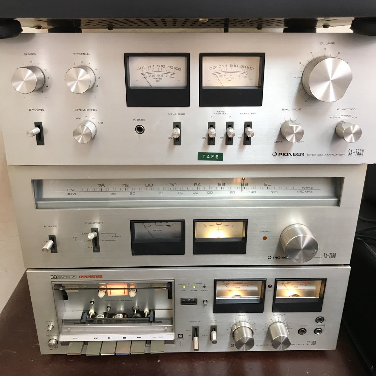 G】Pioneer PL-A350B/CT-500/SA-7800/TX-7600 オーディオセット