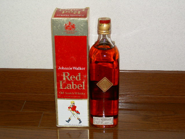 ジョニーウォーカー レッドラベル 760ml 赤ラベル 箱付き - 60年代 43