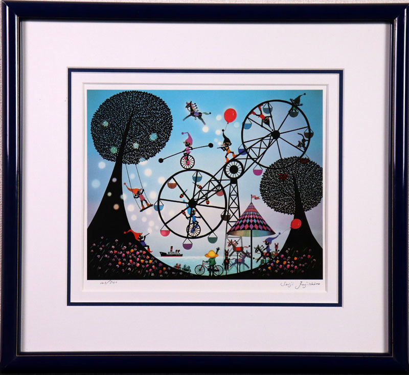 ぽぬお様専用藤城清治「海の見える遊園地」「コスモスとこびと」2点