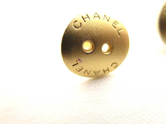 CHANEL シャネル ピアス ココマーク ボタン - ロゴ 刻印 Ab1457 加工品
