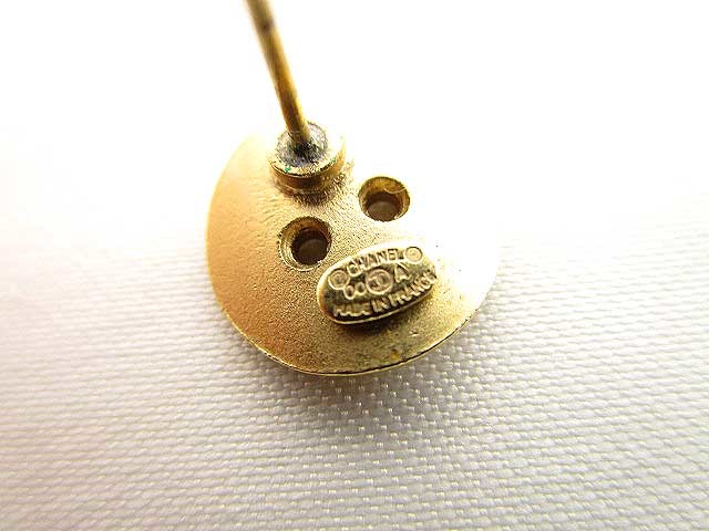 CHANEL シャネル ピアス ココマーク ボタン - ロゴ 刻印 Ab1457 加工品