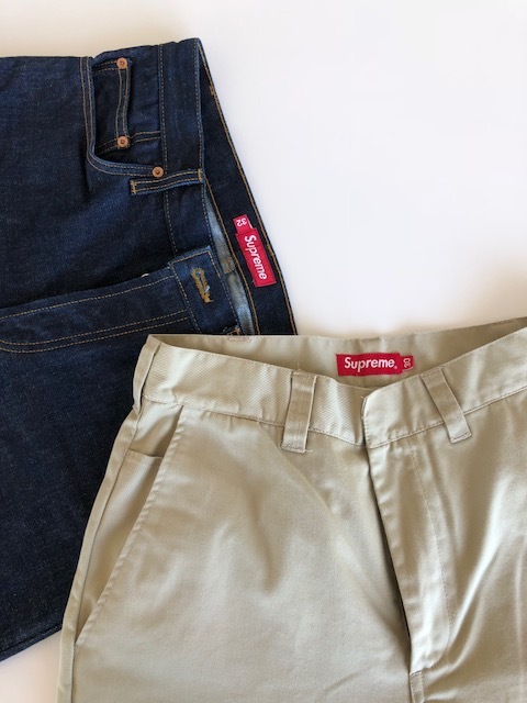 人気SALE，爆買い supreme シュプリーム ワークパンツ& デニム 2本セット(ワークパンツ、ペインターパンツ)｜売買されたオークション情報、yahooの商品情報をアーカイブ公開 - オークファン 男性用
