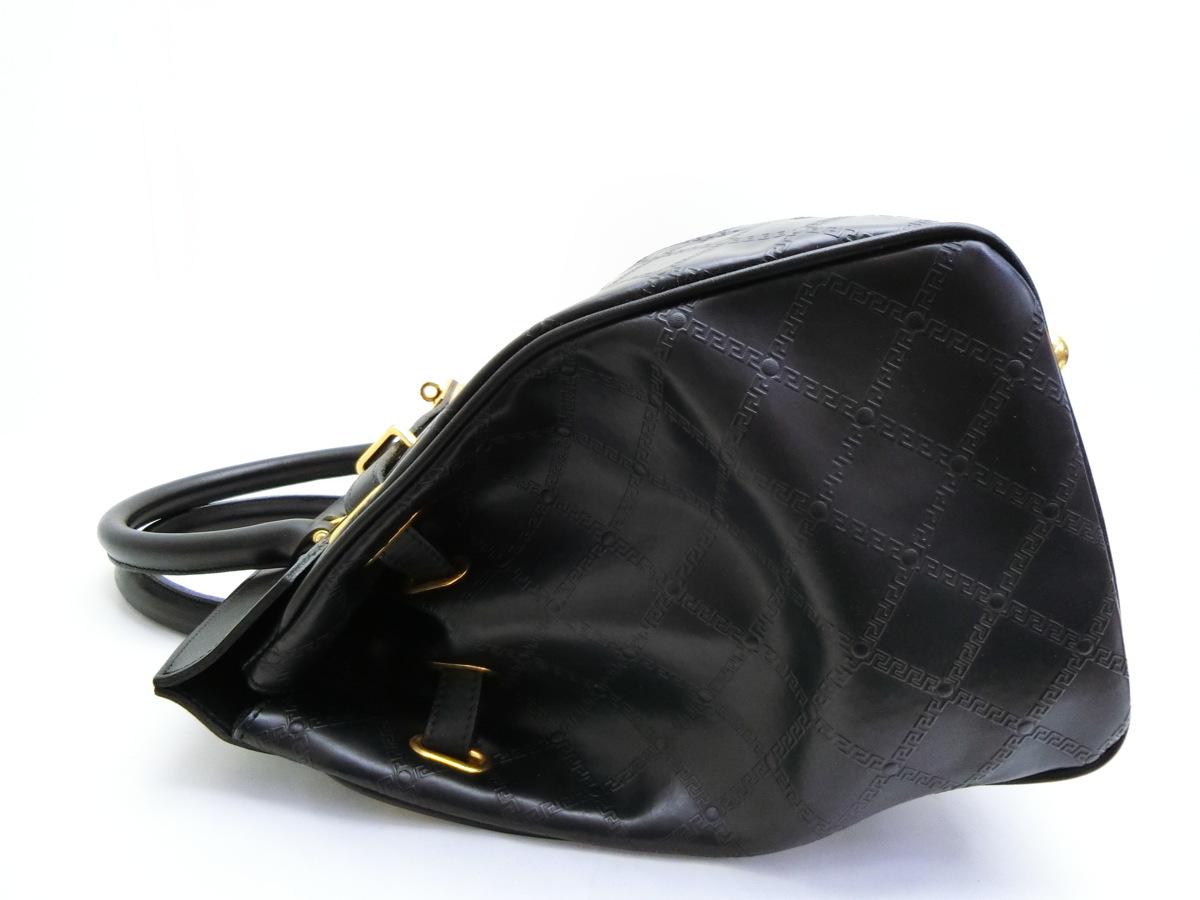 ◇N14396 VERSACE ヴェルサーチ メデューサ バーキン型 レザー 2WAY 