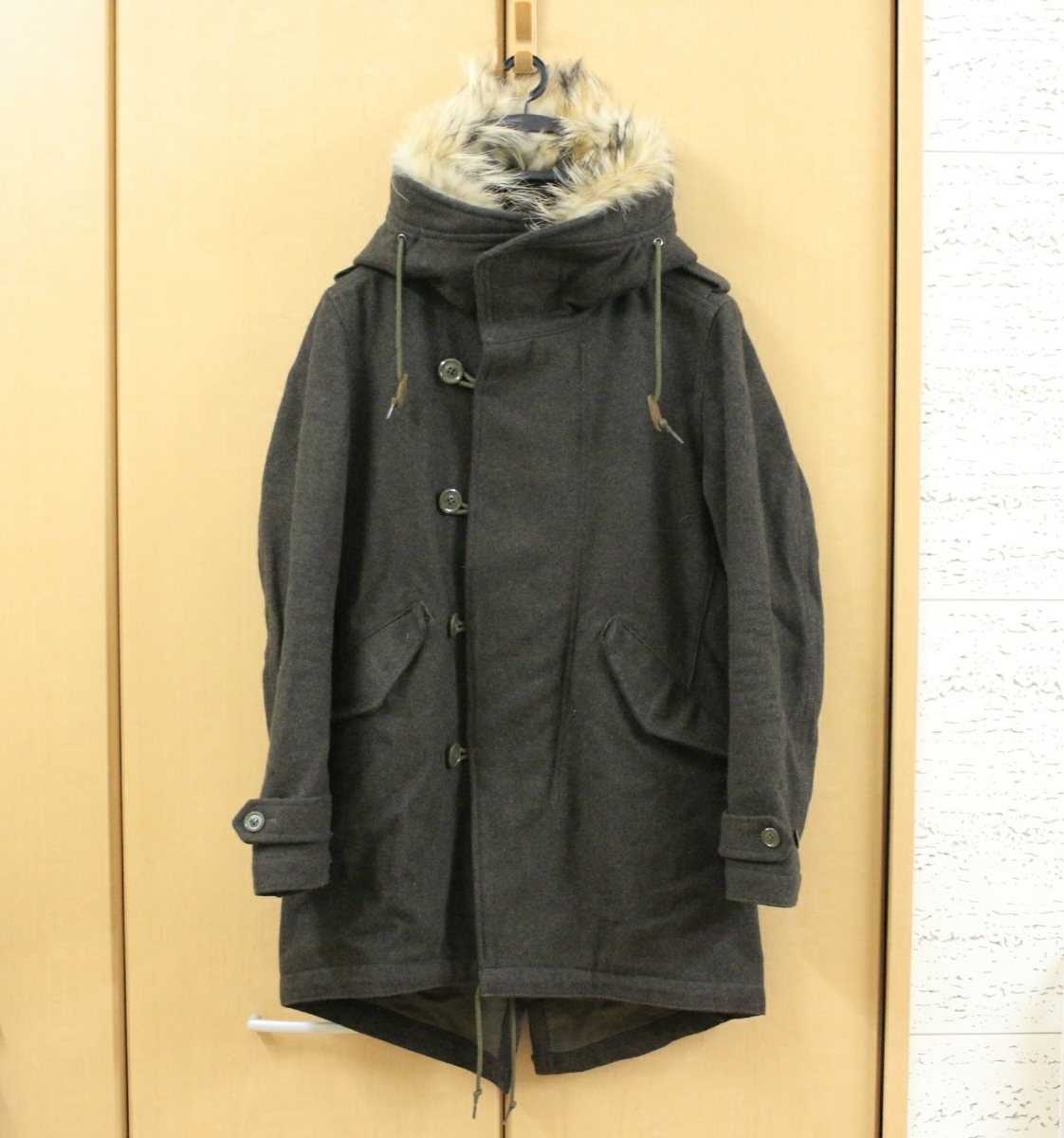 状態良】BEAMS ウール モッズコート Sサイズ ウール N3 B ミリタリー