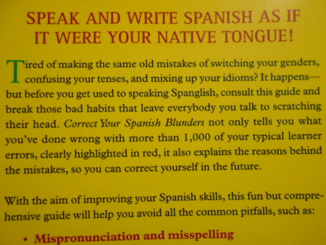 Correct your Spanish Blunders How to Avoid 99% of the Common Mistakes ...
