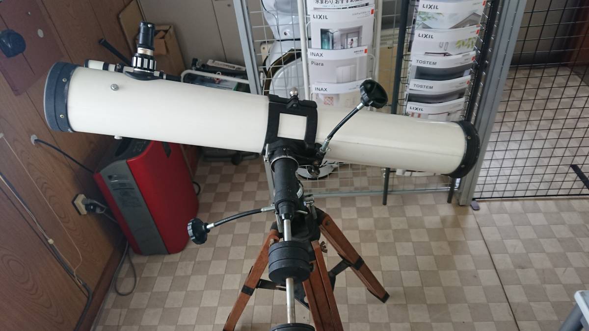 HINO.OPT 天体望遠鏡・三脚 D=100mm F=1000mm 現状品