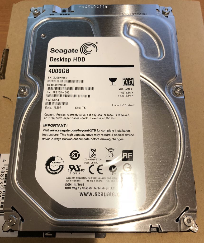 Seagate ST4000DM000 4TB SATA 3.5インチHDD 中古品