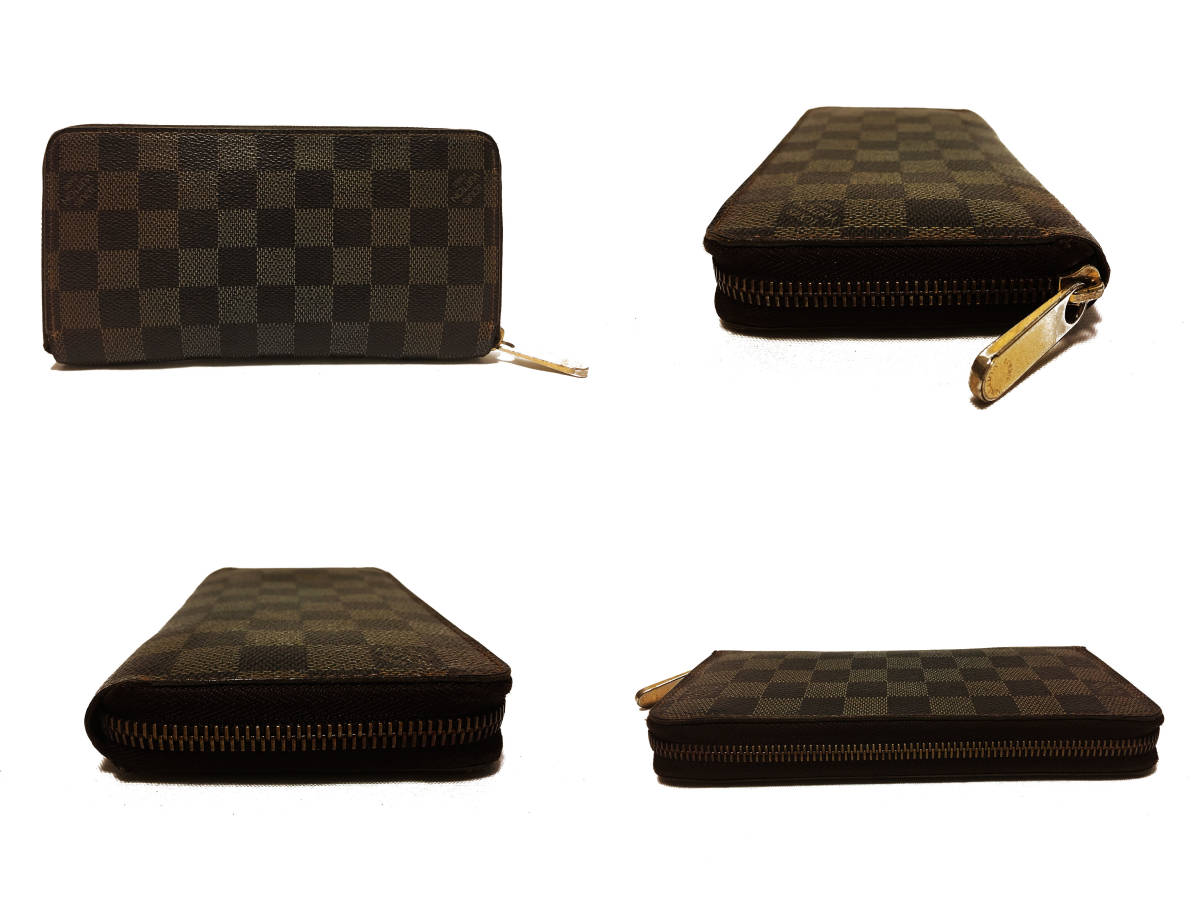 【美品!! / 袋付き】 ルイヴィトン LV ダミエ ジッピーウォレット 