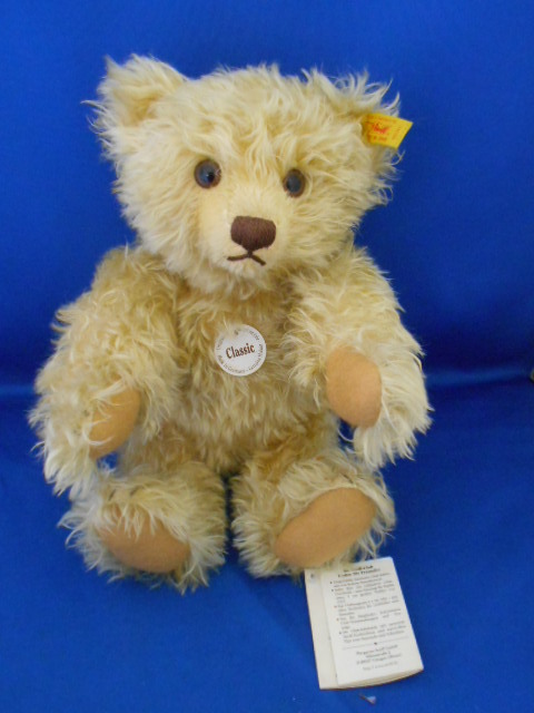 シュタイフ テディベア 黄色タグ Steiff ぬいぐるみ ベージュ ドイツ