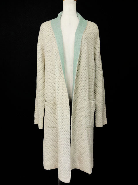 正規品，2025 ホコモモラ/柄編み羽織りニットカーディガン：40/アイボリー系yg803(コート)｜売買されたオークション情報、yahooの商品情報をアーカイブ公開 - オークファン コート