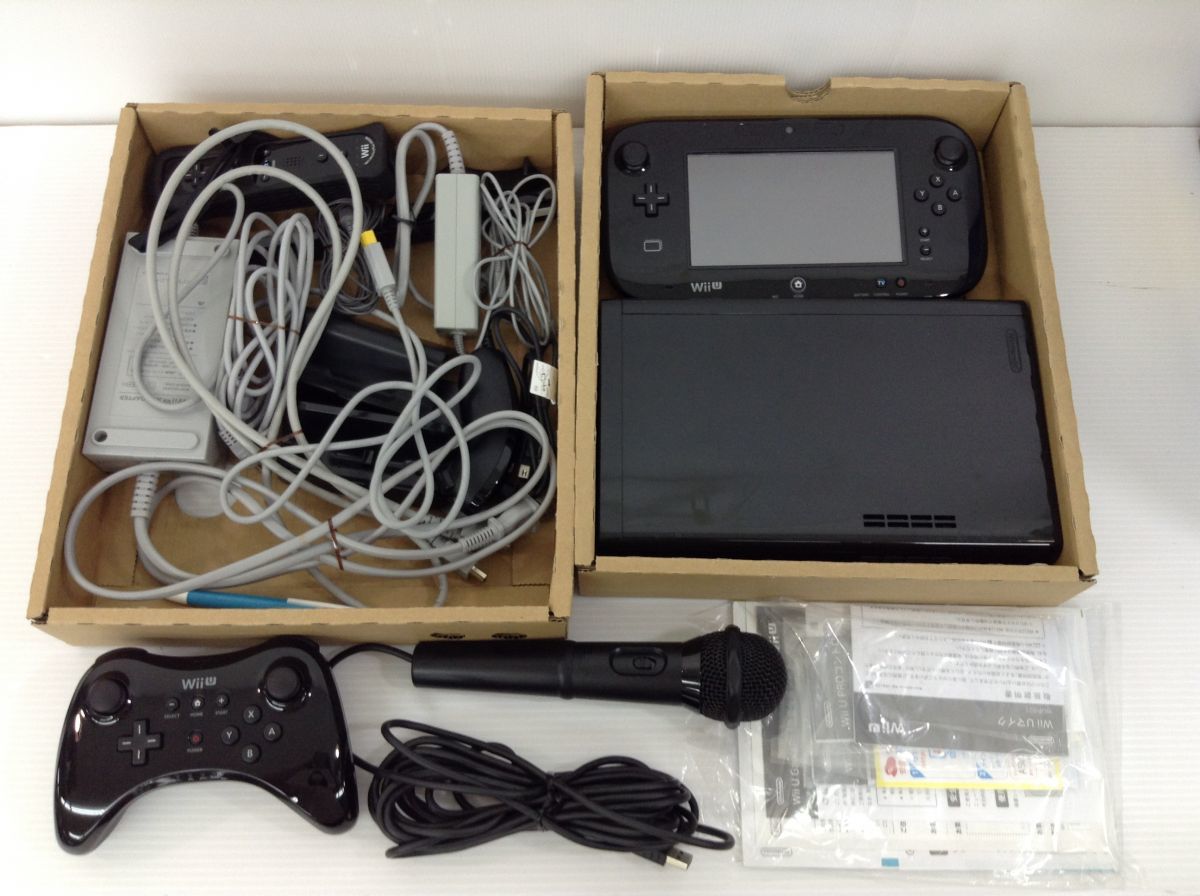 Wii U PREMIUM SET 32GB コントローラー、マイクセット　初期化、動作確認済み　2A0228-002ms /E4