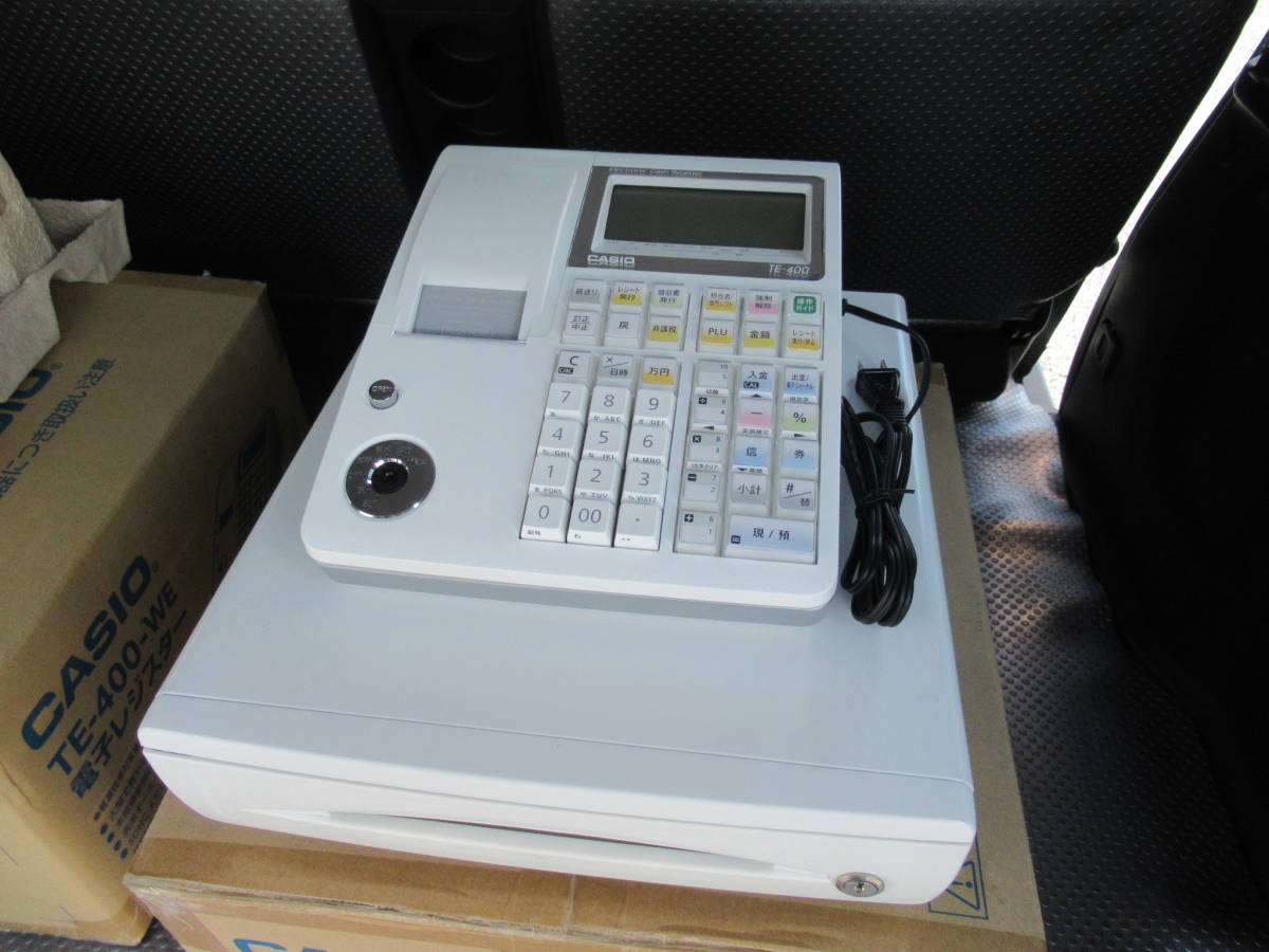 新品未開封 CASIO カシオ 電子レジスター SDHCカード対応 TE-400-WE 
