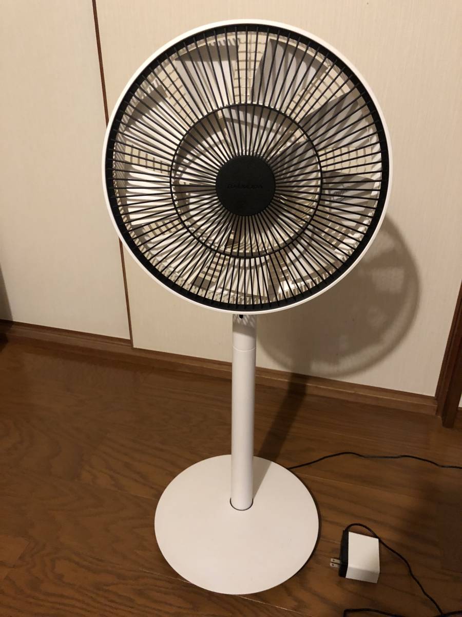 BALMUDA/バルミューダ DCモーター扇風機 GreenFan Japan/グリーンファン ジャパン EGF-1500-WK ホワイト×ブラック リモコン付 2014年制