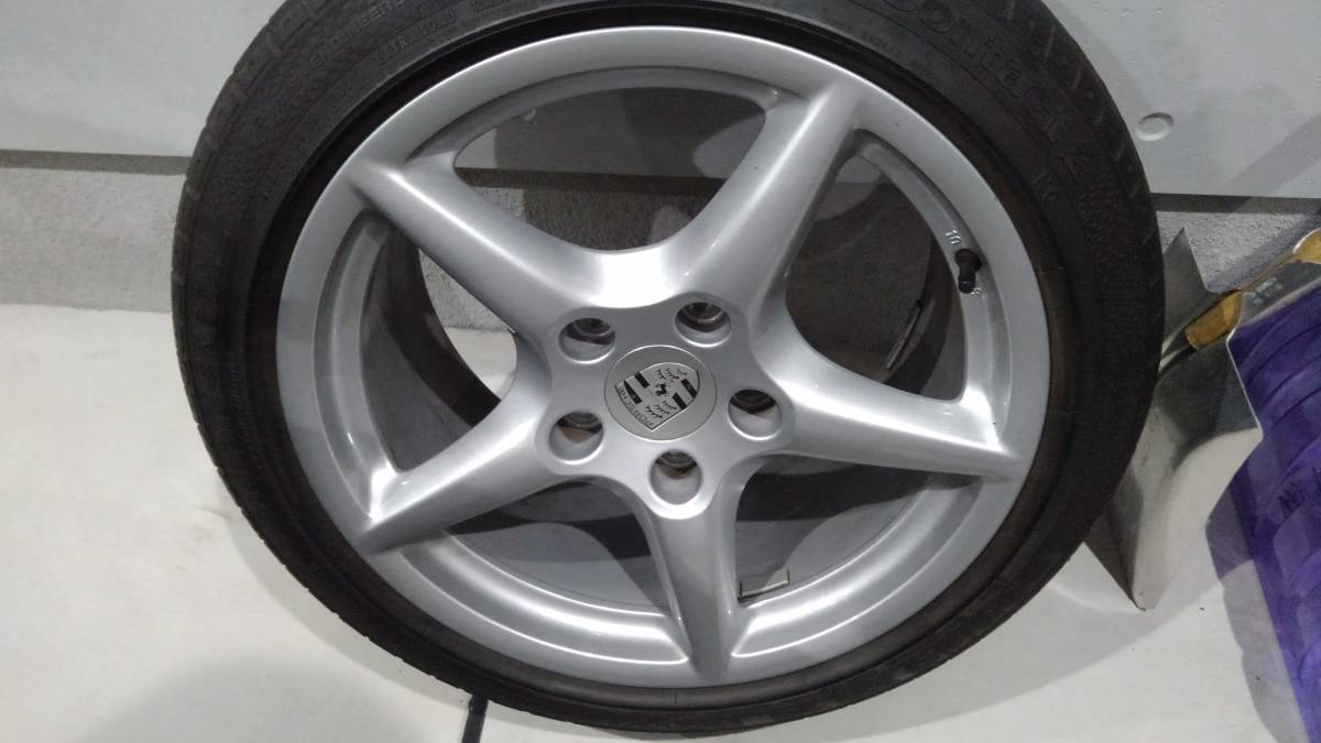 4本セットポルシェ911 997純正ホイール18インチ売り切り！タイヤ溝残りあり！