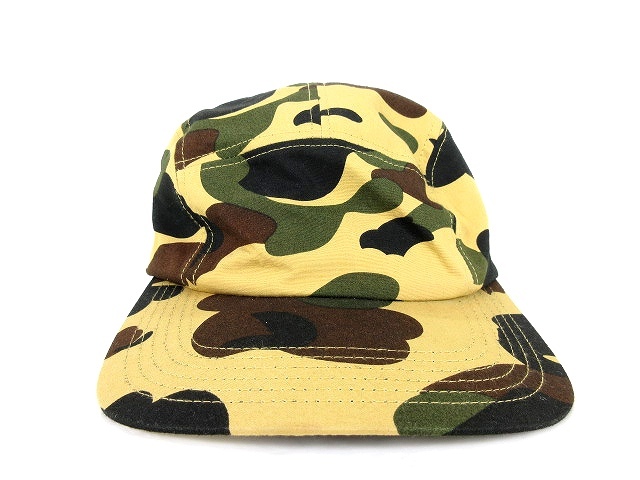 最安値，格安 アベイシングエイプ A BATHING APE 1st CAMO JET CAP ジェットキャップ 帽子 カモフラ F イエローカモ 黄色/ H86 メンズ(その他)｜売買されたオークション情報、yahooの商品情報をアーカイブ公開 - オー その他