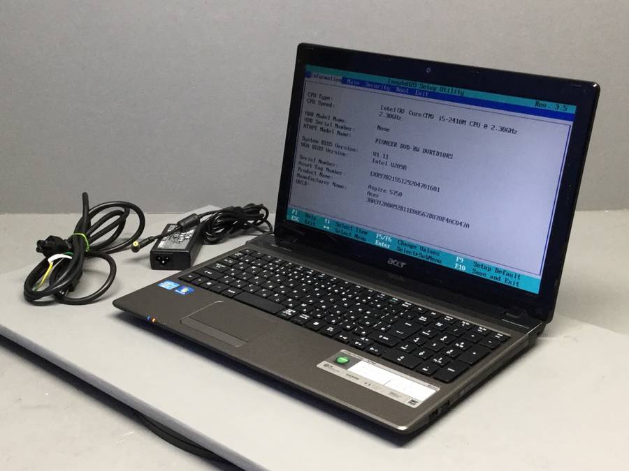 その他ノートPC本体 Acer Aspire5750 Core i5-2410M acer 5750-N54E/K Aspire Core i5 2410M 2.30GHz 4GB□現状品 ノートPC