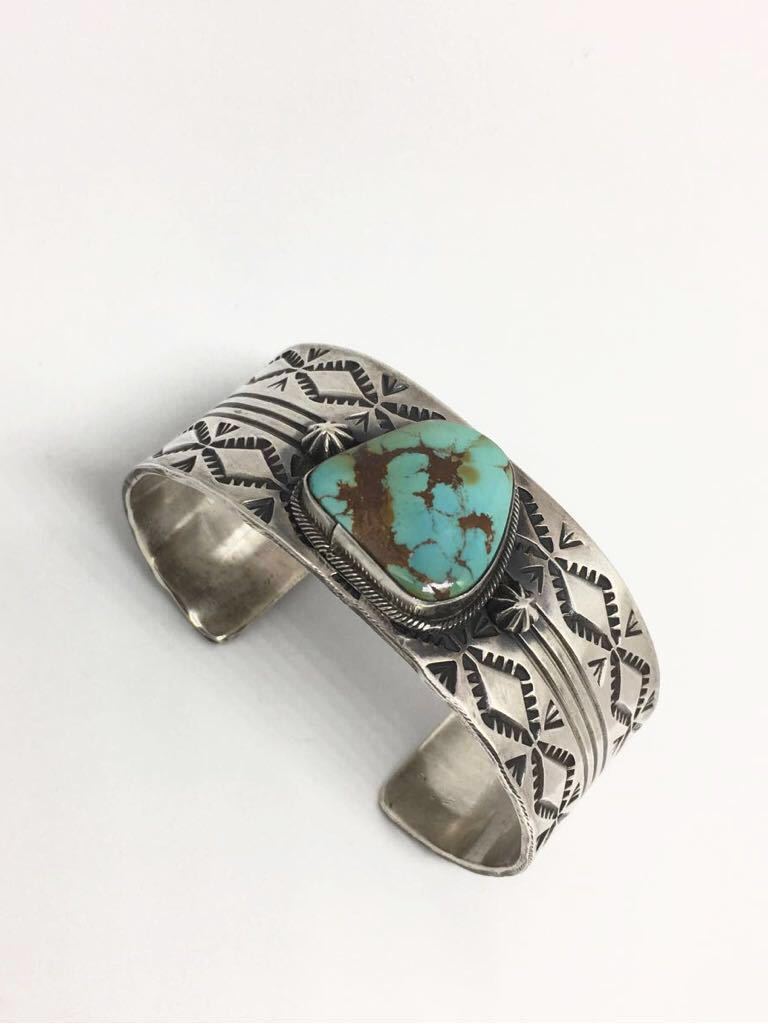 NAVAJO アーノルドグッドラック ターコイズシルバーバングル ナバホ アーノルドグッドラック NAVAJO ナバホ ターコイズシルバーリング