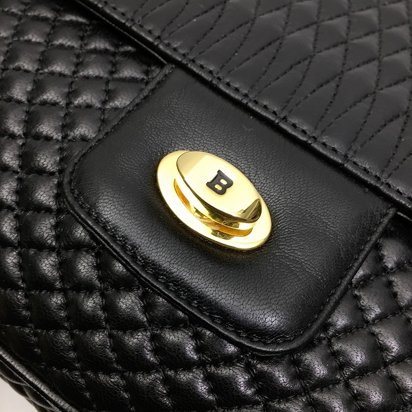 BALLY(バリー) ○バリー レザー ショルダーバッグ チェーン 黒ブラック