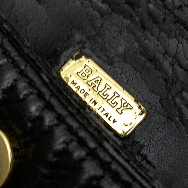 BALLY(バリー) ○バリー レザー ショルダーバッグ チェーン 黒ブラック