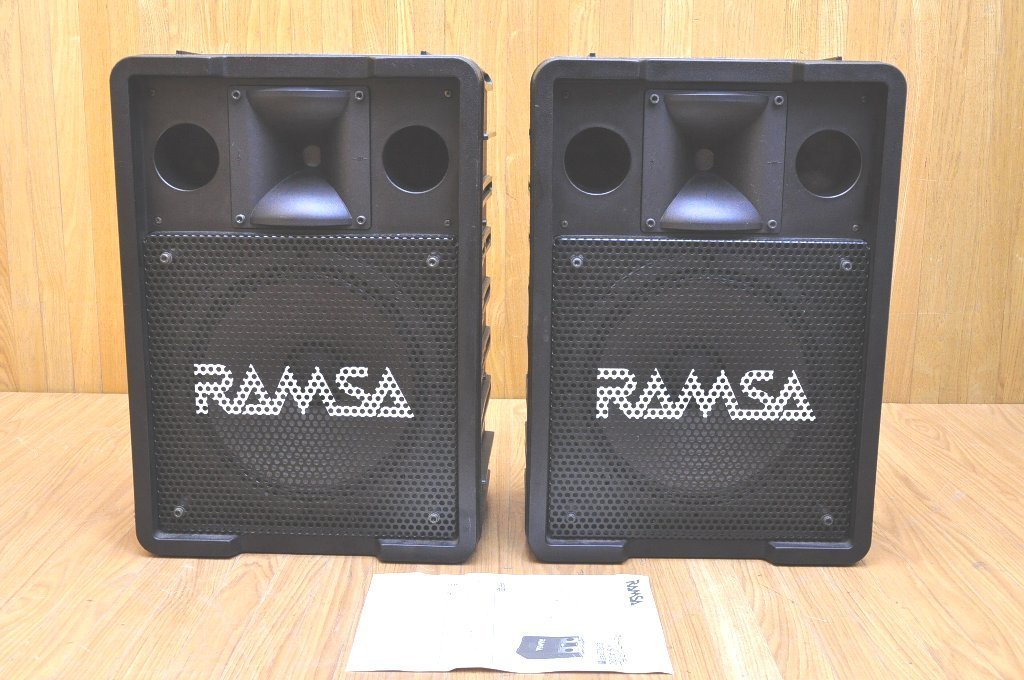 T031 ラムサ RAMSA ペアスピーカー WS-A200 2ウェイ バフレフ形 8