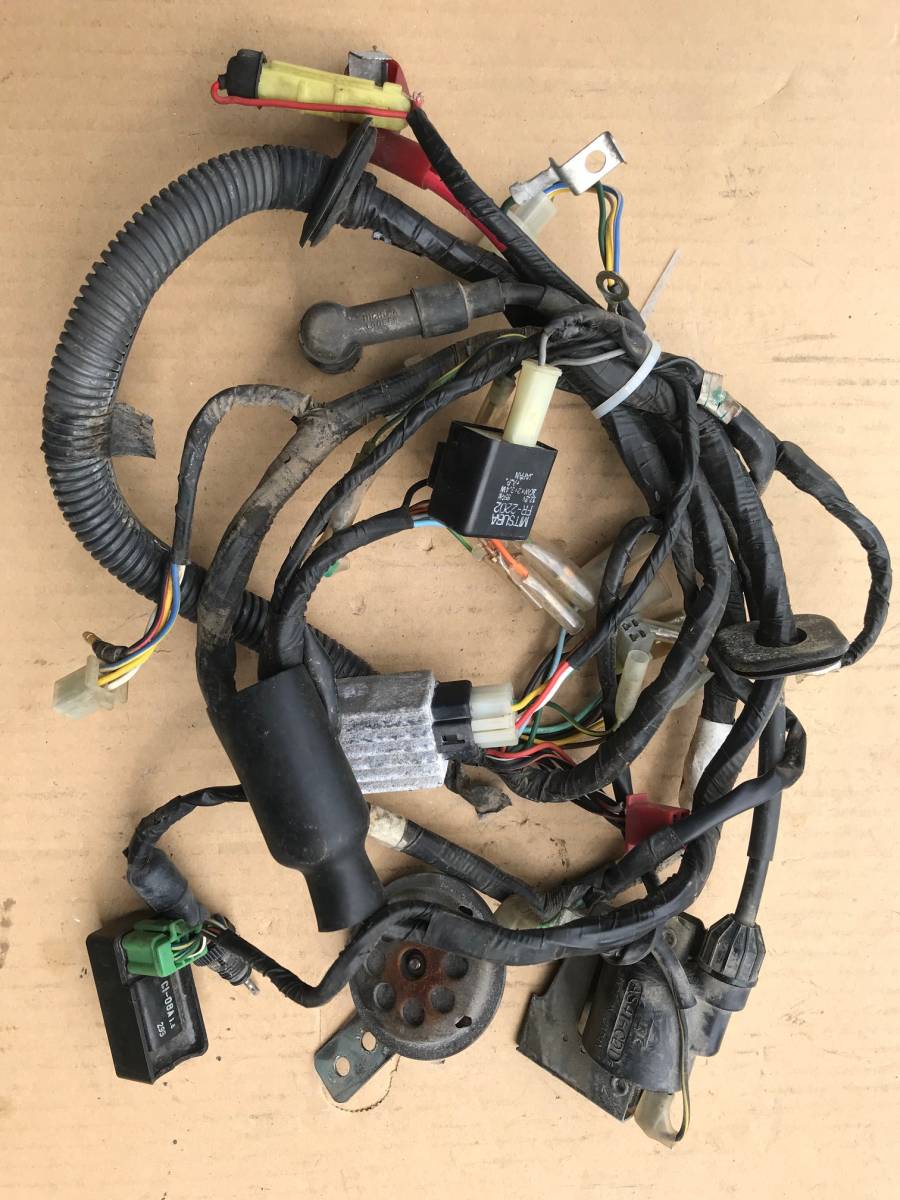 ■CF50 シャリー 12V 角目 メインハーネス一式set 火花OK 中古品　レストア　修理　流用　鉄兜　CF70　旧車會■