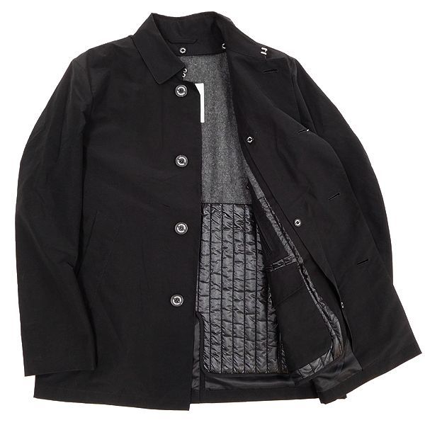 ■これからの季節に 定価6.6万 新品 MACKINTOSH PHILOSOPHY TROTTER マッキントッシュ プリマロフト ライナー付 ステンカラーコート 40 黒