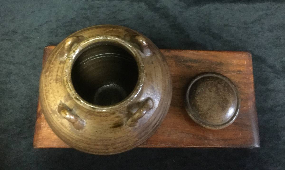 志戸呂焼　瀬戸焼　祖母懐　四耳壷　茶壷　C　R8354H 志戸呂焼 瀬戸焼 祖母懐 四耳壷 茶壷 C R8354H - メルカリ