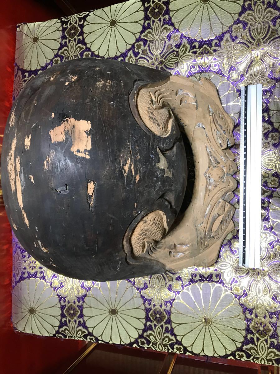 寺院 大型木魚 鳴物 寺院仏具 法具 木彫 荘厳 本堂 お寺 玉鱗工?仏具