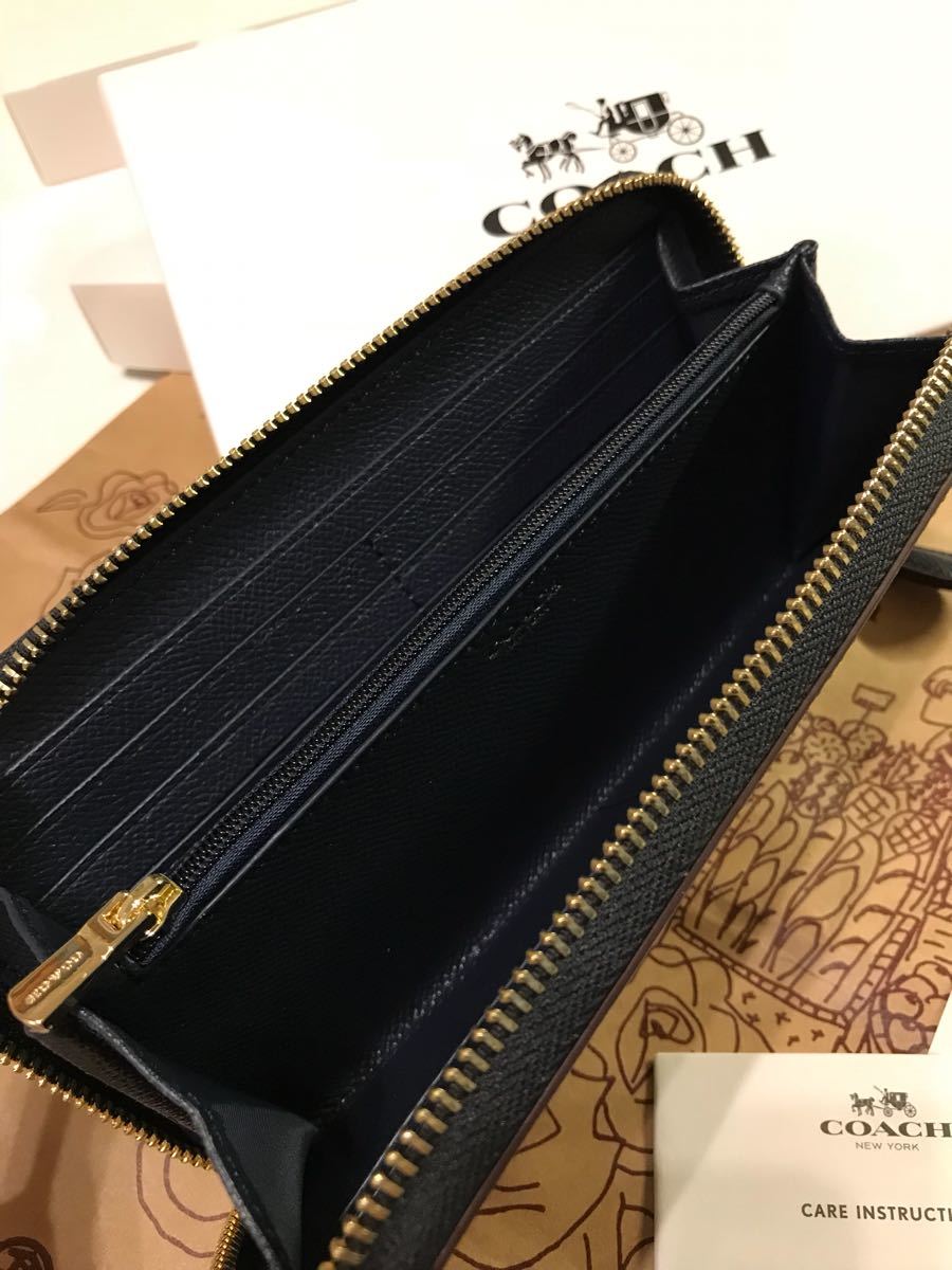 コーチ 新品 F 25966 男女兼用 レザー チェック柄 長財布 コーチ 長