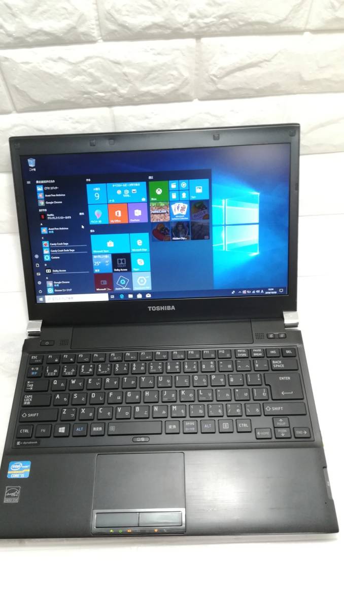 コンパクト！TOSHIBA-Dynabook R732/H/Core i5/360GB-SSD/4GB/最新