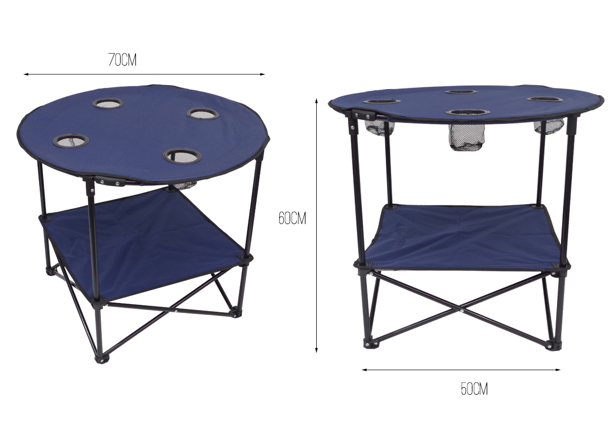Tb 03 折りたたみ式 アウトドアテーブル 丸型 レジャーテーブル 簡単組立 軽量ドリンクホルダー付 キャンプ q ネイビー テーブル 売買されたオークション情報 Yahooの商品情報をアーカイブ公開 オークファン Aucfan Com