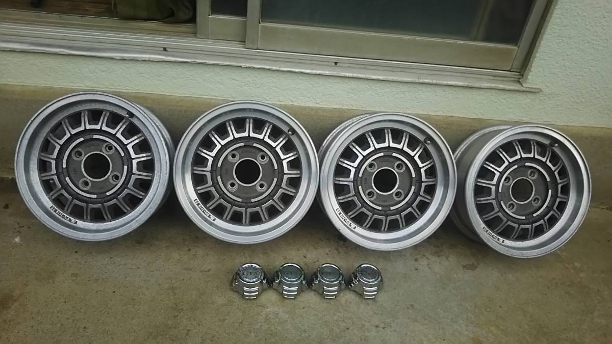 ケンメリGT‐X用純正アルミホイール4本セット・センターキャップ 